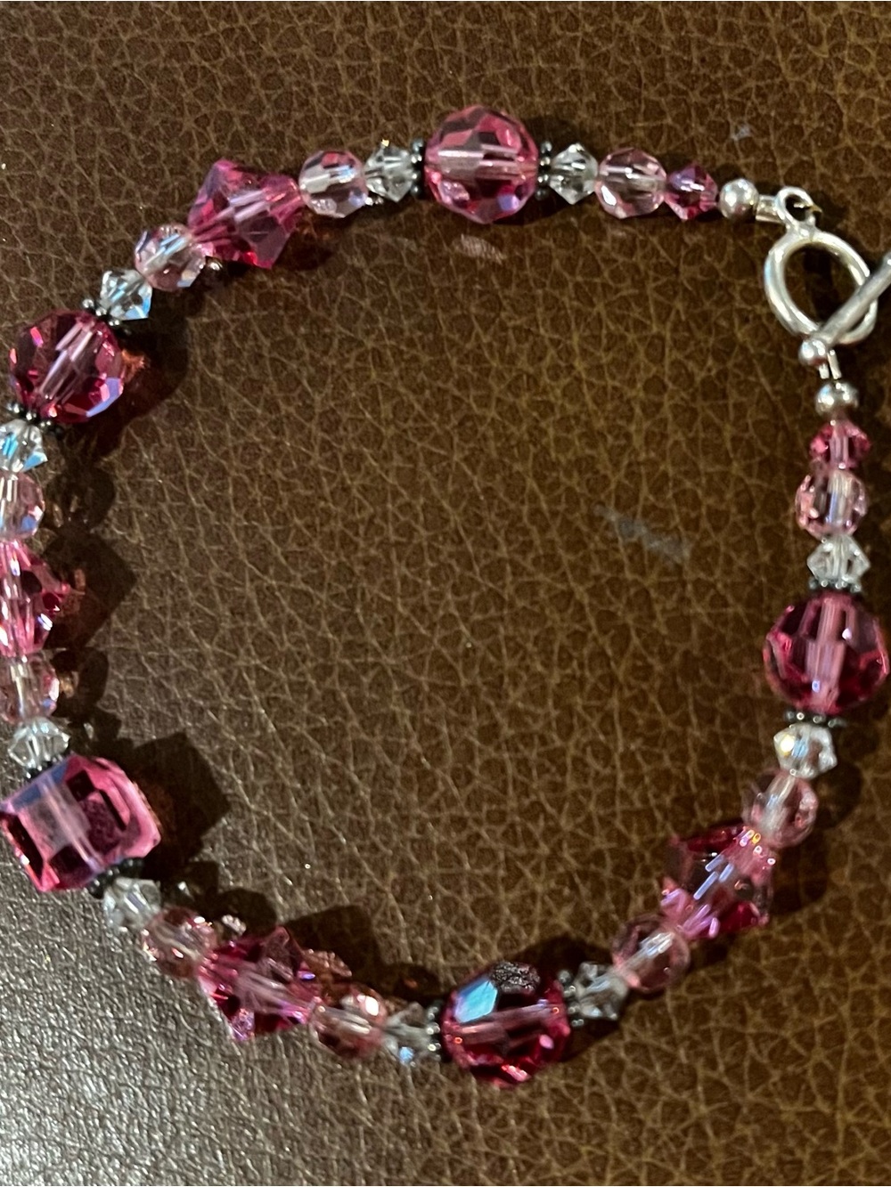 Pink Crystal Beaded Bracelet - Women Jewelry